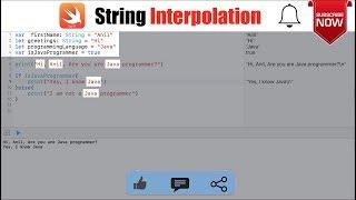 Swift - Part 5, String Interpolation