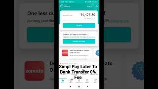 Simpl Pay later Balance to Bank Transfer 0%|Free Transfer|Techno Help Trick