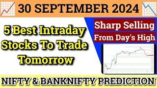 Daily Best Intraday Stocks | 30 September 2024 | Stocks to buy tomorrow | Detailed Analysis