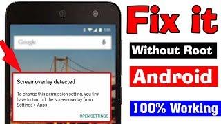 How to Fix Android screen overlay detected 1000% Solved promises