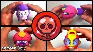 All mythic brawler collection (max, mortis, tara, gene) - brawlstars clay art