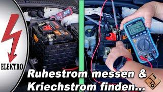 Autobatterie plötzlich leer? Autobatterie Kriechstrom messen mit Multimeter und Zangenamperemeter 