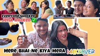 Makeover Challenge | My Brother Did My Makeover | Bhootni Bana Diya Mujhe | #bhubaneswarvlogger #fyp