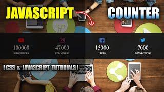 Make Counters On Website Using HTML CSS Vanilla JavaScript | Create Counter Up #counter