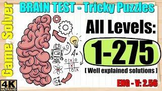 𝐁𝐑𝐀𝐈𝐍 𝐓𝐄𝐒𝐓: Tricky Puzzles || ALL LEVELS 1-275 [ENG] - Answers Walkthrough