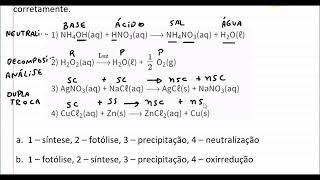 Como classificar as reações na química inorgânica.