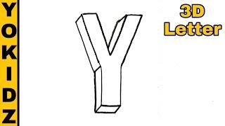 3d letter Y | 3D Letter Drawing | 3D Letter Drawing Y