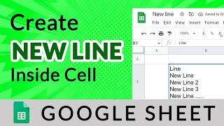 [How To] Create New Line Inside Google Sheet Cell | Line Break In Google Sheet Cell in All Windows