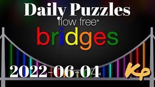 Flow Free Bridges - Daily Puzzles - 2022-06-04 - June 4th 2022