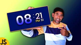 Digital Clock Using JavaScript, HTML and CSS | JavaScript Project Tutorials in हिंदी /اردو