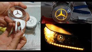 Mercedes C180 Logo Dizayn // Gündüz Ledi ve Kayar Sinyal Nasıl Yapılır