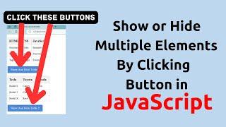 Show or hide multiple elements with a function with one parameter | JavaScript
