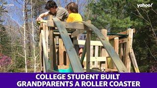 Roller coaster built by college student in grandparents' backyard