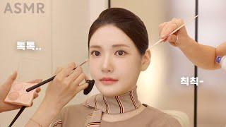 Makeup Shop ASMR | Detailed Flight Attendant Hair & Makeup from Cheongdam-dong Professionals! ️