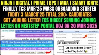 TCS Big Change Joining Process & Criteria | TCS March'25 Mass Onboarding Started | TCS 5 New DOJ Out