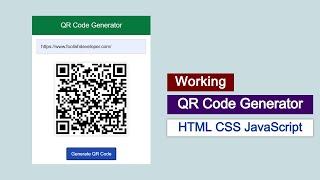 QR Code Generator in HTML CSS JavaScript | JavaScript QR Code Generator | QR Code Generator