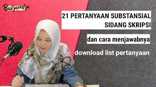 21 PERTANYAAN SIDANG SKRIPSI DAN CARA MENJAWABNYA + download list pertanyaan