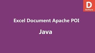Create Excel File Java Apache POI