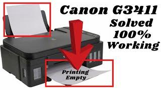 Canon G3411 not printing only empty paper coming out solved 100% working