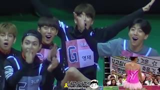 B A P and KNK reaction to WJSN Cheng Xiao during ISAC 2016 Rhythmic Gymnastics