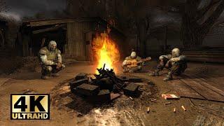 S.T.A.L.K.E.R.: CS - cидим с мужиками у костра на болотах 10 часов 4К