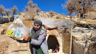 New Beginning: Grandma's CreativityBuilding a Magical Cave for Safety in the Mountains