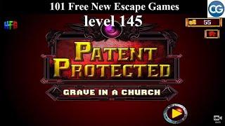101 Free New Escape Games level 145- Patent Protected  GRAVE IN A CHURCHE - Complete Game