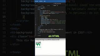 HTML Coding Q&A 39: How to apply a background image to an HTML element in CSS? #css #htmlcss