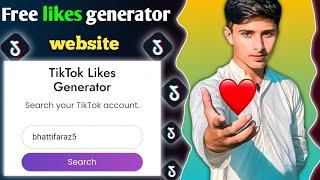 tiktok likes generator website without verification |free tiktok likes#tiktok #likesgenerator