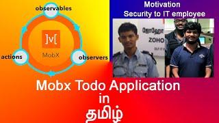 Todo Application in React using Mobx in Tamil