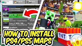 MINECRAFT [PS4/PS5] HOW TO DOWNLOAD MAPS [BEDROCK] *WITHOUT REALMS*