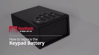 GunVault - FAQs - How to replace the Keypad battery of your GV series GunVault