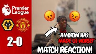 MAN UTD FAN RAGES REACTING TO WOLVES 2-0 MAN UTD | MATCH REACTION