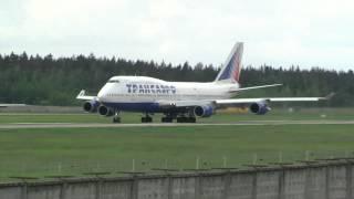 Боинг 747-400, взлет из Домодедово.