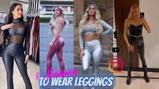 5 Reasons you Should Wear Leather Leggings | Shiny Leggings Outfits Fall 2023 | GRWM Try On haul