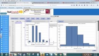 Descriptive Statistics with StatCrunch