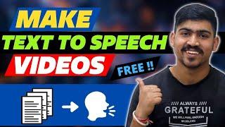 Make Text to Speech Videos For Free - Text to Speech For YouTube Videos | Free & No Limits 