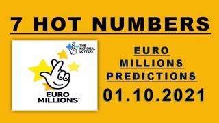 01.10.2021 | Euro Millions Lotto Predictions for today | @TheNationalLottery UK JACKPOT