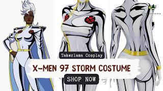 #Takerlama X-Men 97 Storm Halloween Cosplay Costume Superhero Bodysuit for Women Kids Theme Party