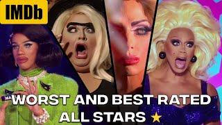 Drag Race's LOWEST and HIGHEST RATED Episode of Each All Stars Season