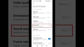 Screen recording sound problem solved in xiaomi 2024 #shorts