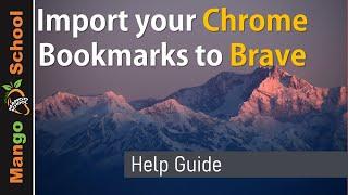 Import Bookmarks from Chrome to Brave