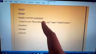 Audio Autoplay in HTML, Audio element in html, How to add audio in html, HTML tutorial for beginners