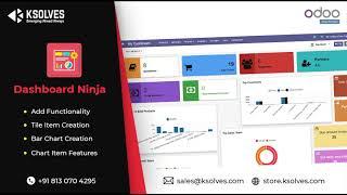 Dashboard Ninja | Features | Add Functionality, Tile Item, Bar Chart Creation #odooapps #odoo