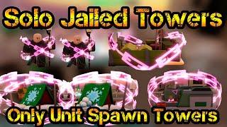 Solo Challenge Jailed Towers Only Unit Spawn Towers Roblox Tower Defense Simulator