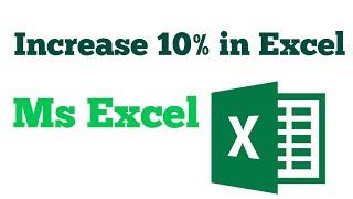 How to add 10 percent  in excel//increase 10 percent in excel//Excel tutorial// learn It 9M