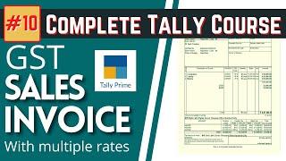 #10 Tally Prime//Intrastate Sales Invoice with Multiple GST rates//with Example//