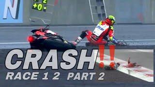 KUMPULAN CRASH PART 2‼️ PEMBALAP WSBK RACE 1 & 2 DI MANDALIKA | #mandalikasirkuit