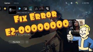 How To Fix PS5 Error E2-00000000