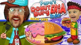 FGTeeV PAPA'S BURGERIA in Real Life  + DONUTERIA 2 (Gameplay/Skit)